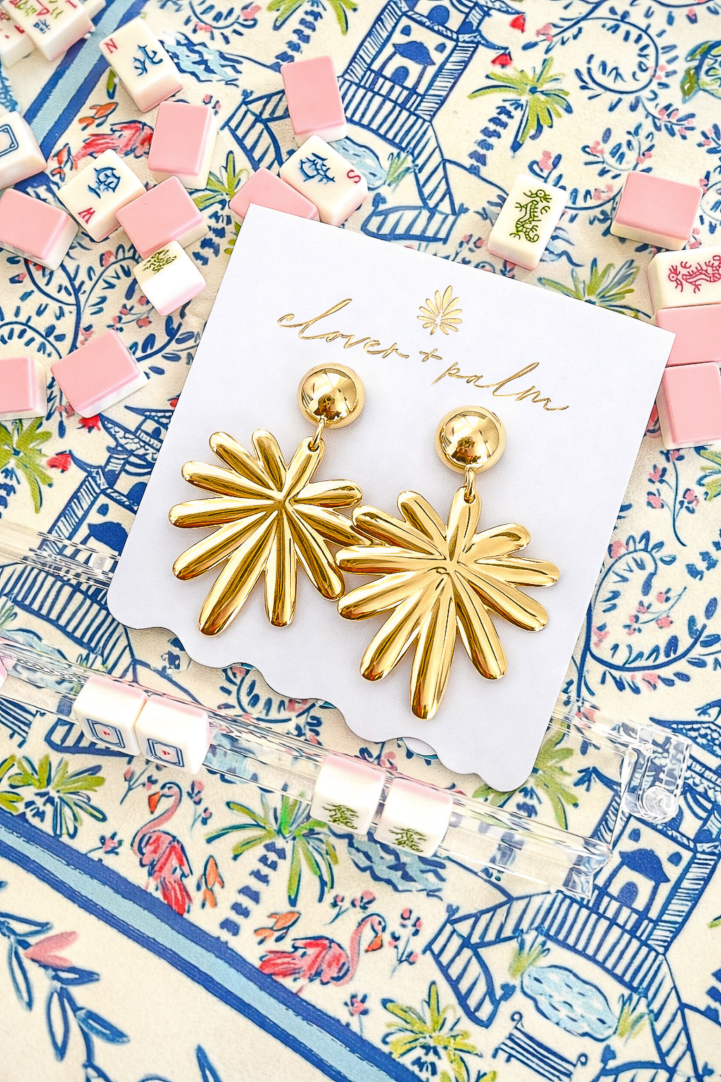 Signature Palm Post Earrings- Large