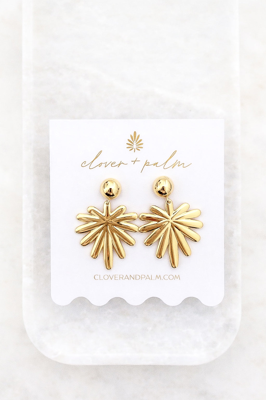 Signature Palm Post Earrings- Medium