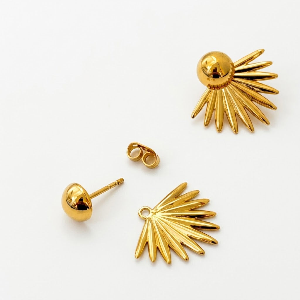 Palm Palm Studs Gold