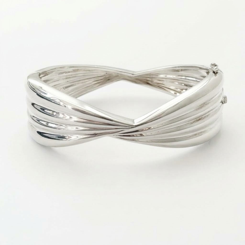 Silver Ribbon Cuff