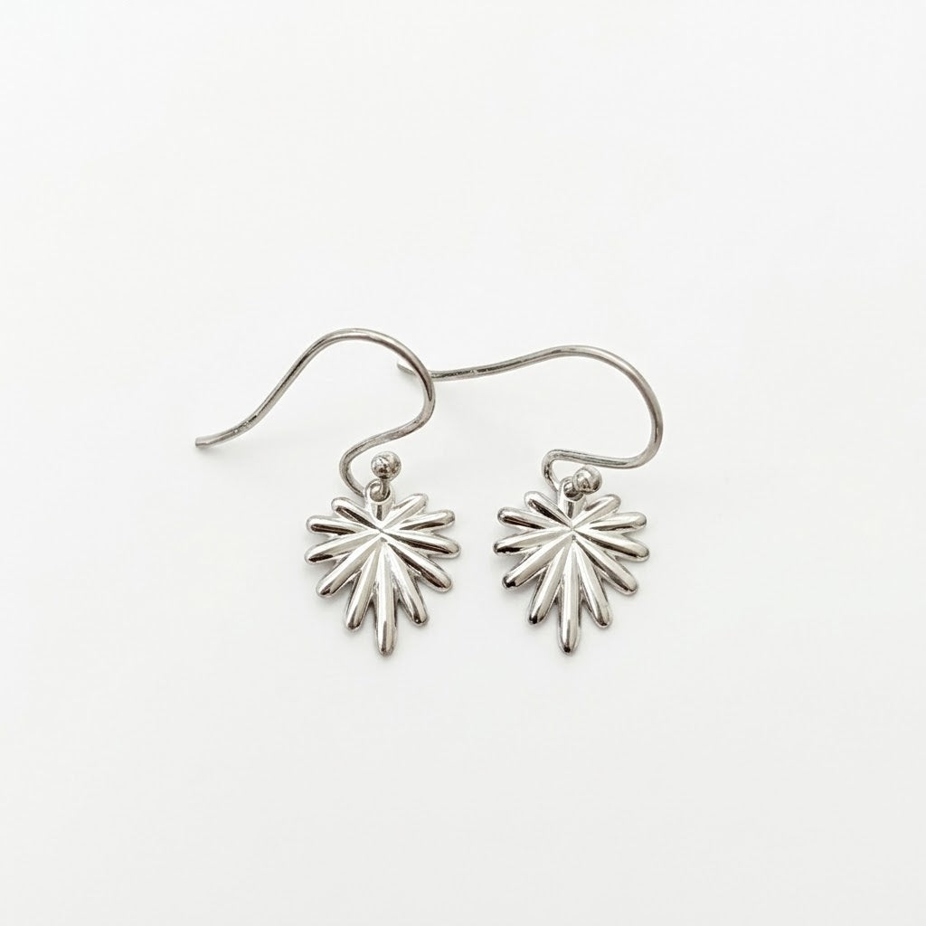 Silver Tiny Palm Dangles