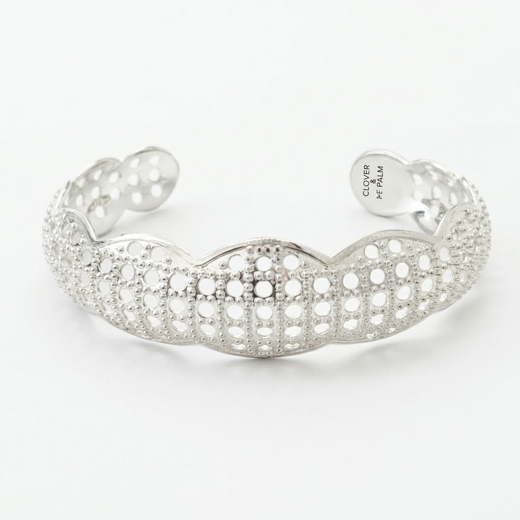 Cane Webbing Cuff-silver
