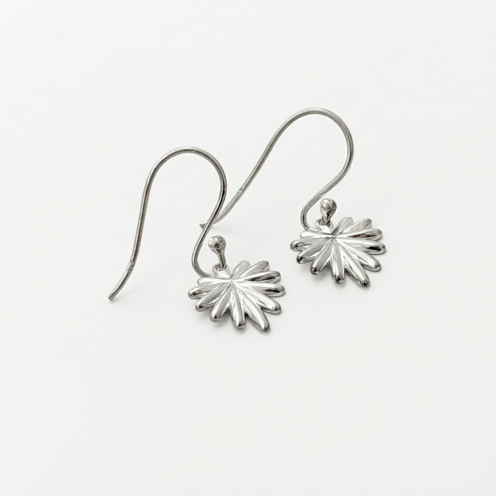 Silver Tiny Palm Dangles