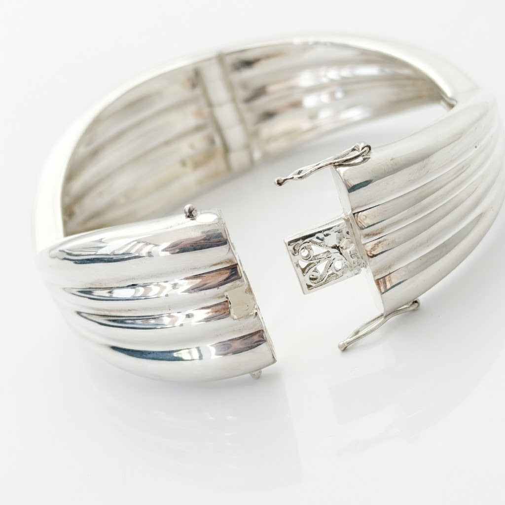 Silver Ribbon Cuff