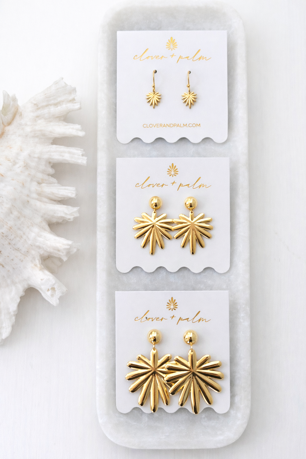 Signature Palm Post Earrings- Large