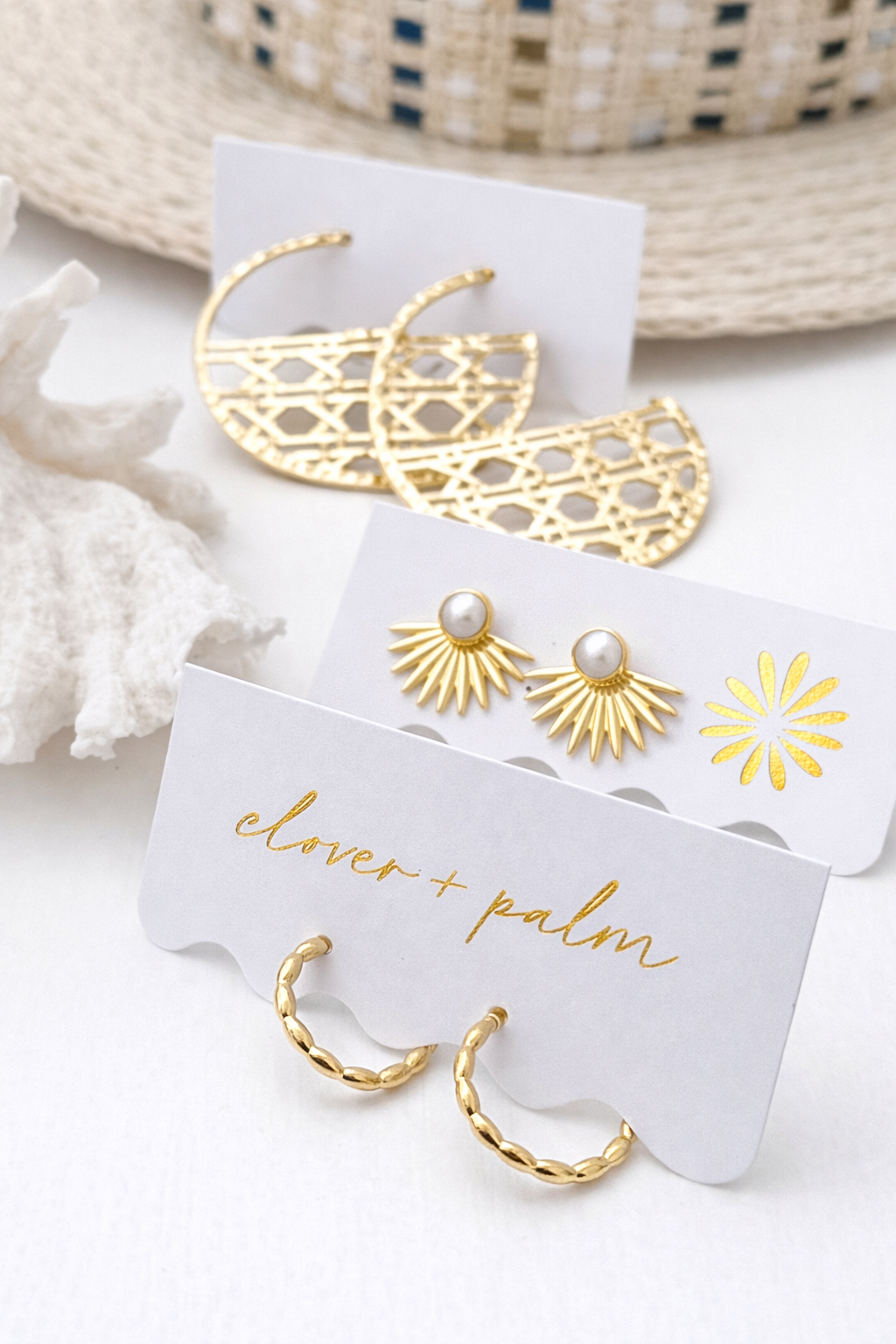 Palm Frond Pearl Posts