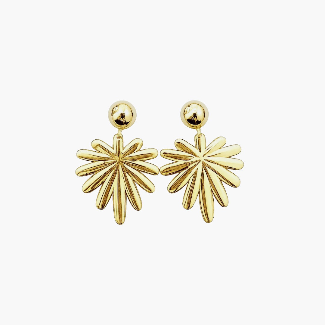 Signature Palm Post Earrings- Medium