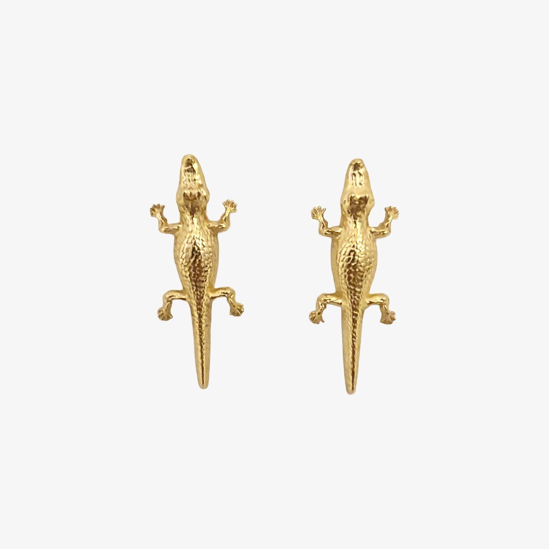 Alligator Earrings- 18k Gold Plated Statement Earrings | Clover