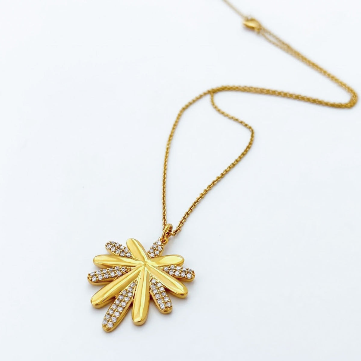 Estate Palm Chain Necklace