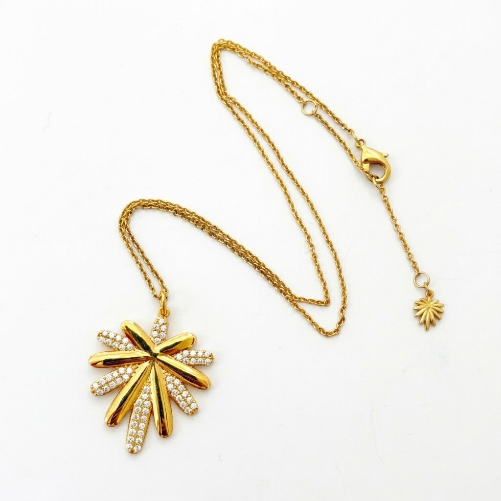 Estate Palm Chain Necklace