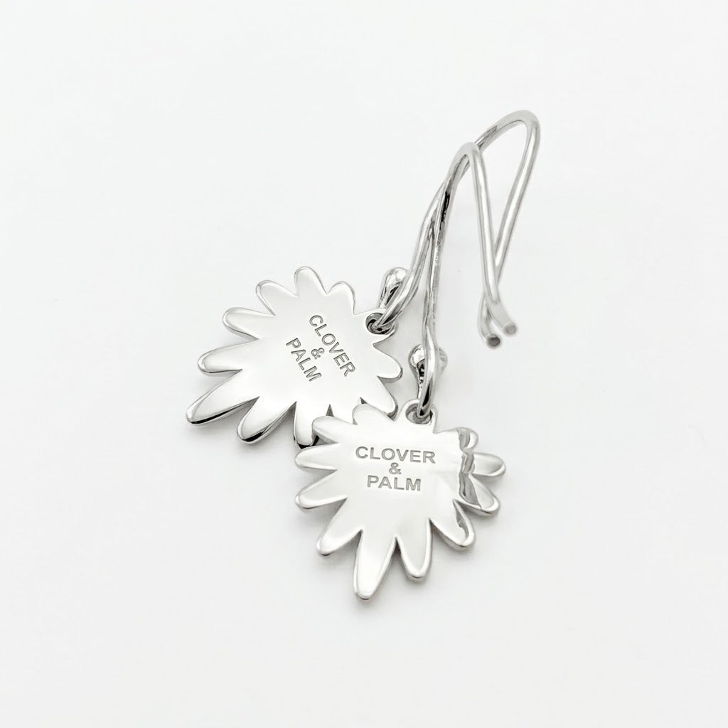 Silver Tiny Palm Dangles
