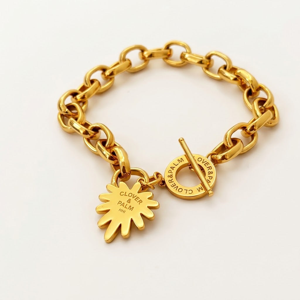 Clover & Palm Chain Bracelet